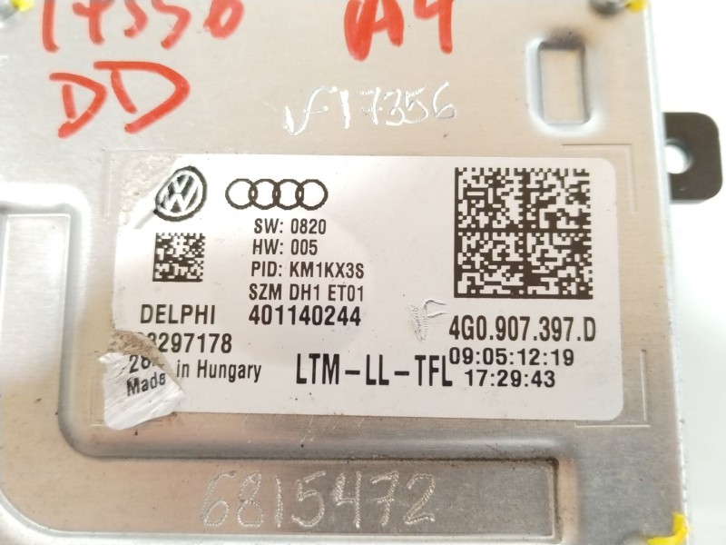 Recambio de centralita faros xenon para audi a4 b8 (8k2) 2.0 tdi referencia OEM IAM 4G0907397D 28297178 