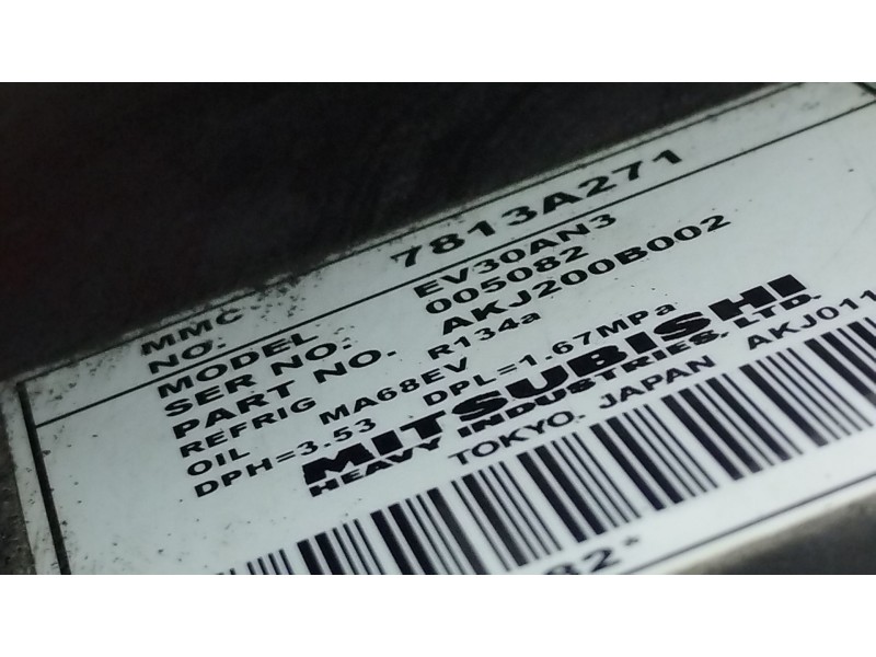 Recambio de compresor aire acondicionado para peugeot ion electric referencia OEM IAM 7813A271  