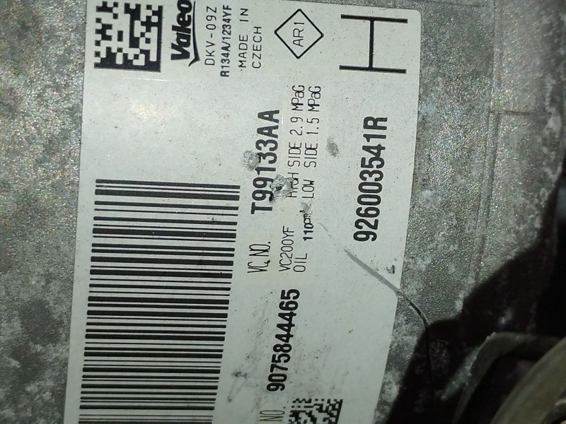 Recambio de compresor aire acondicionado para dacia duster ii access referencia OEM IAM 926003541R  