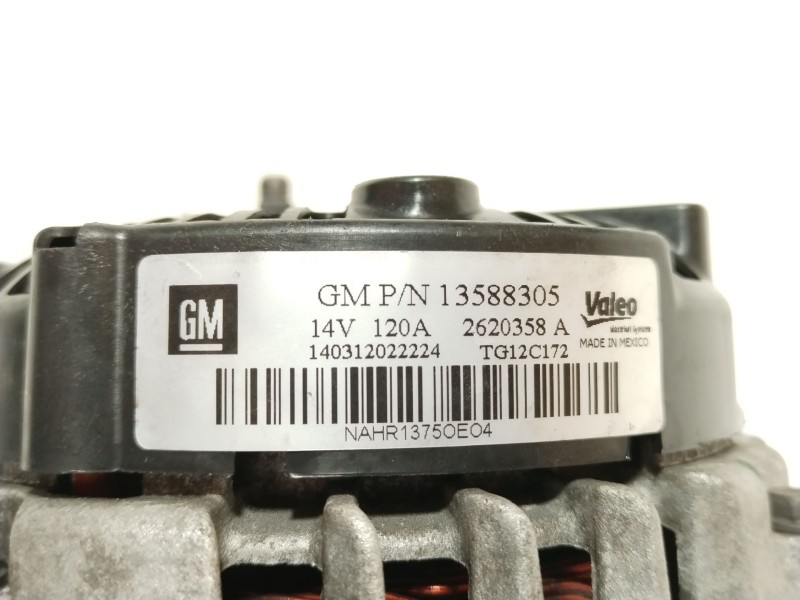 Recambio de alternador para opel astra j gtc 2.0 cdti (08) referencia OEM IAM 13588305 TG12C172 