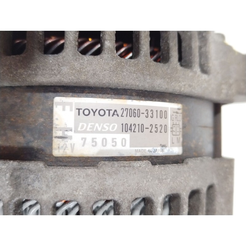 Recambio de alternador para toyota urban cruiser (_p1_) 1.4 d-4d (nlp110_) referencia OEM IAM 2706033100  1042102520