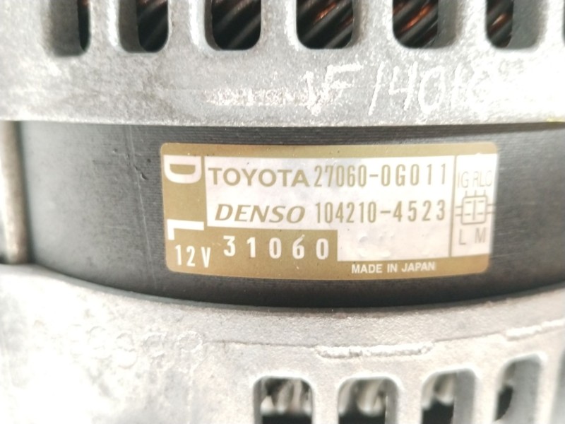 Recambio de alternador para toyota avensis (_t25_) 2.0 d-4d (adt250_) referencia OEM IAM 270600G011  1042104523