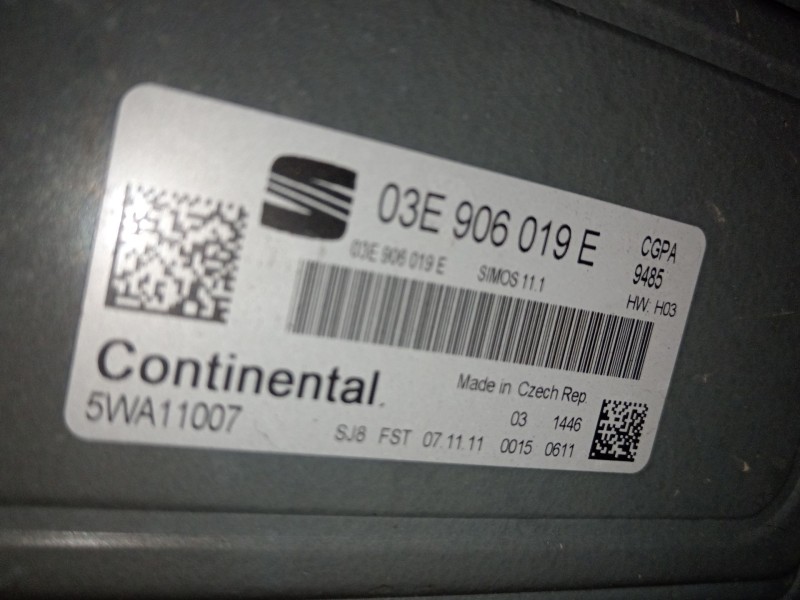 Recambio de centralita motor uce para seat ibiza iv (6j5, 6p1) 1.2 referencia OEM IAM 03E906019E 5WA11007 