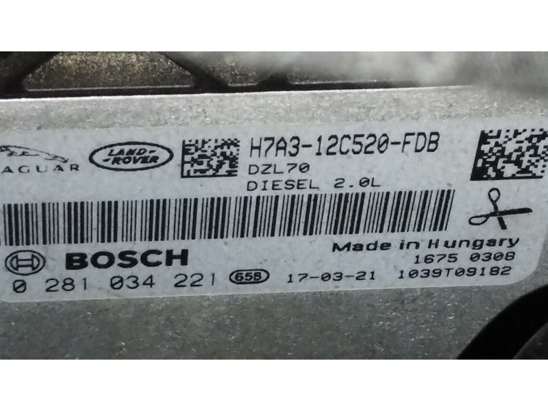 Recambio de centralita motor uce para jaguar xf r-sport referencia OEM IAM H7A312C520FDB 0281034221 
