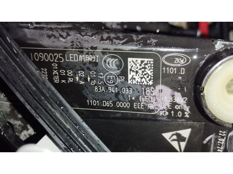 Recambio de faro izquierdo para audi q3 (f3b) 35 tdi referencia OEM IAM 83A941033 1090025 