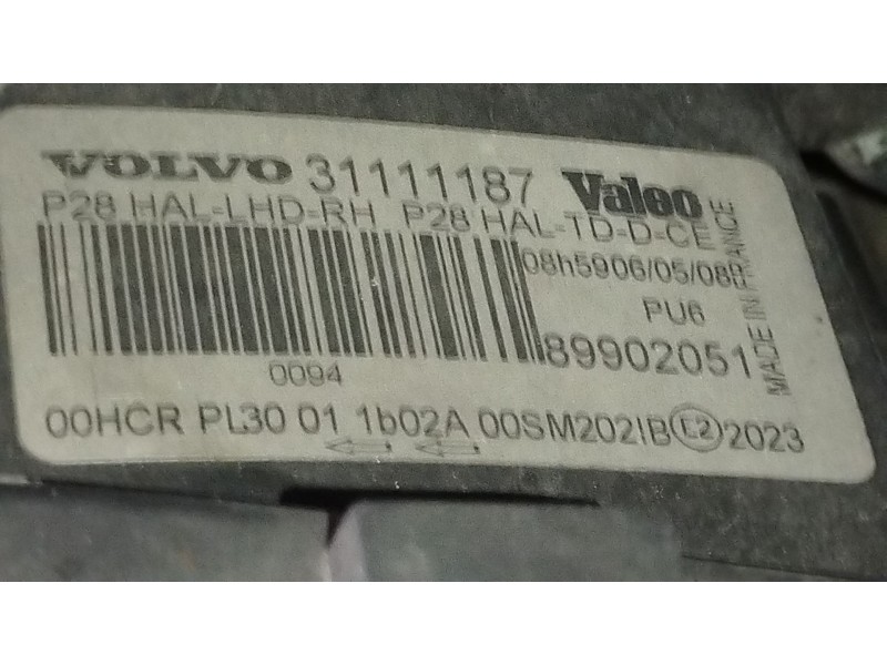 Recambio de faro derecho para volvo xc90 i (275) d5 awd referencia OEM IAM 31111187 89902051 