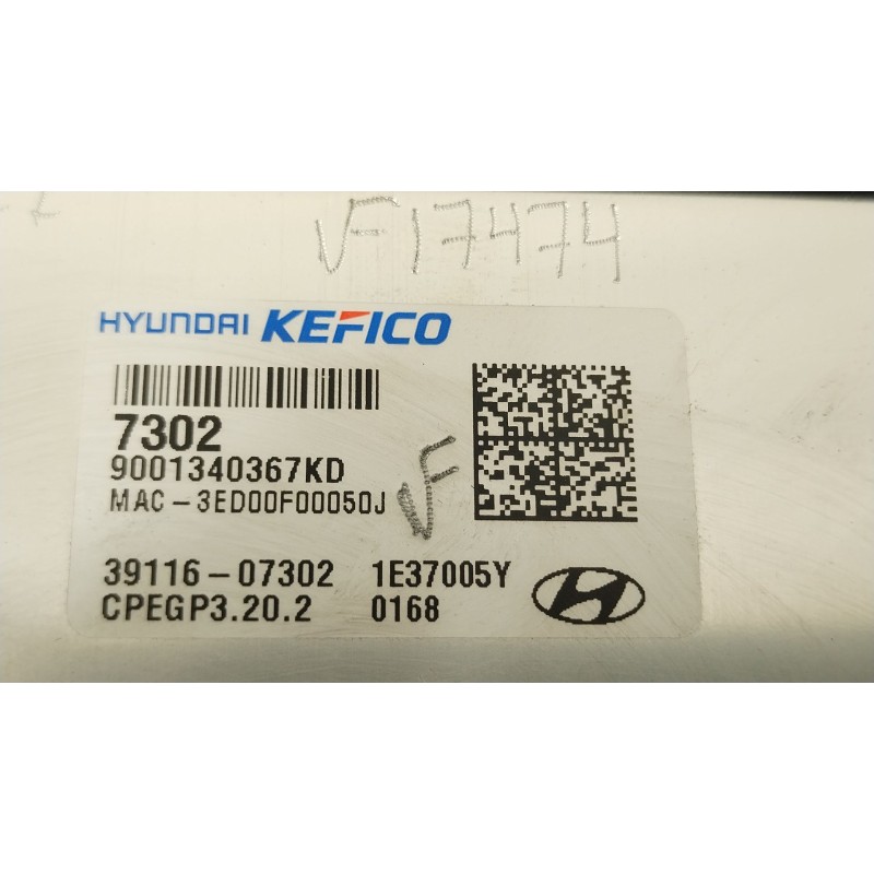 Recambio de centralita motor uce para hyundai i10 iii (ac3, ai3) 1.0 mpi referencia OEM IAM 3911607302  