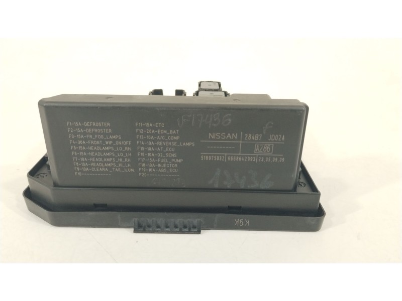 Recambio de caja reles / fusibles para nissan qashqai i (j10, nj10) 1.5 dci referencia OEM IAM 284B7JD02A  