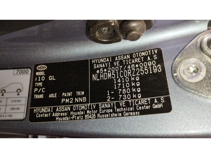 Recambio de motor completo para hyundai i10 iii (ac3, ai3) 1.0 mpi referencia OEM IAM G3LD  