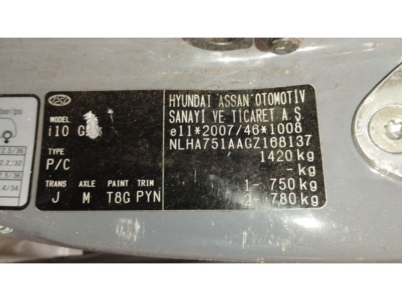 Recambio de motor completo para hyundai i10 ii (ba, ia) 1.0 referencia OEM IAM G3LA  