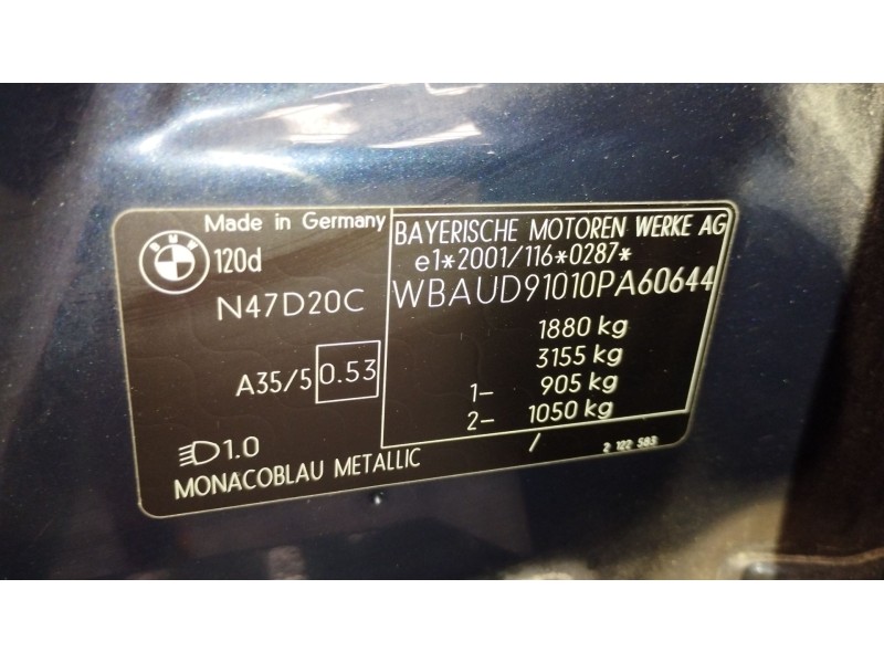 Recambio de motor completo para bmw 1 (e87) 120 d referencia OEM IAM N47D20C  