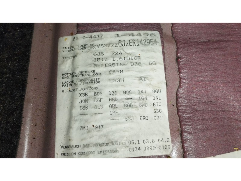 Recambio de motor completo para seat ibiza iv (6j5, 6p1) 1.6 tdi referencia OEM IAM CAYB  