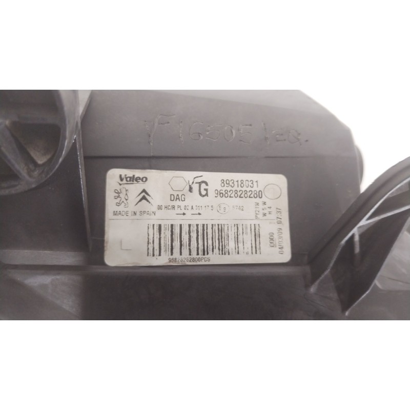 Recambio de faro izquierdo para citroën berlingo multispace (b9) 1.6 hdi 90 referencia OEM IAM 9682828280 89318031 