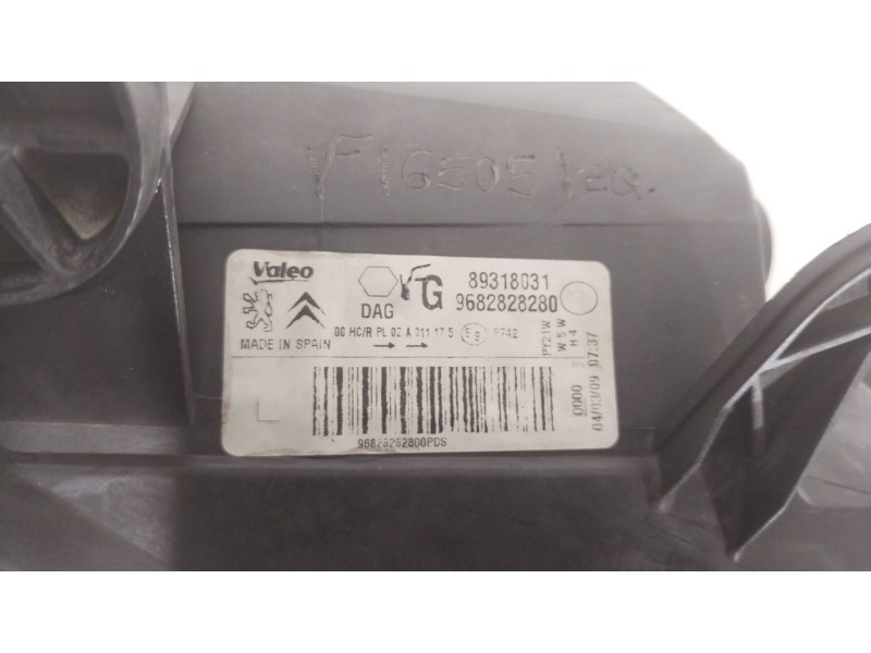 Recambio de faro izquierdo para citroën berlingo multispace (b9) 1.6 hdi 90 referencia OEM IAM 9682828280 89318031 