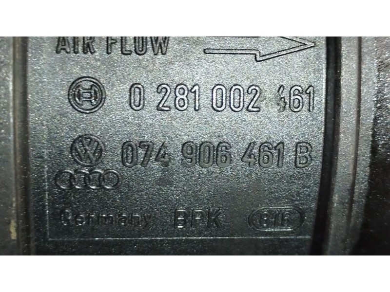 Recambio de caudalimetro para seat toledo iii (5p2) 2.0 tdi referencia OEM IAM 074906461B 0281002461 