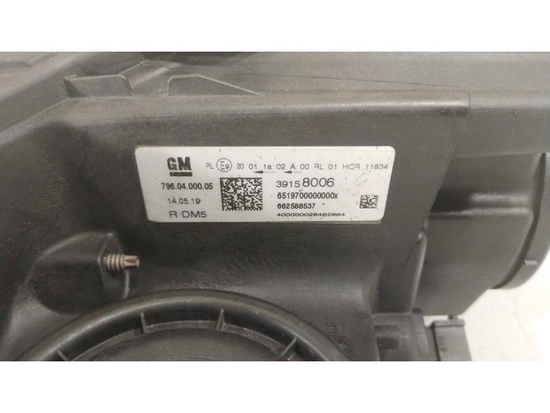 Recambio de faro derecho para opel astra k (b16) 1.6 cdti (68) referencia OEM IAM 39158006 662588537 