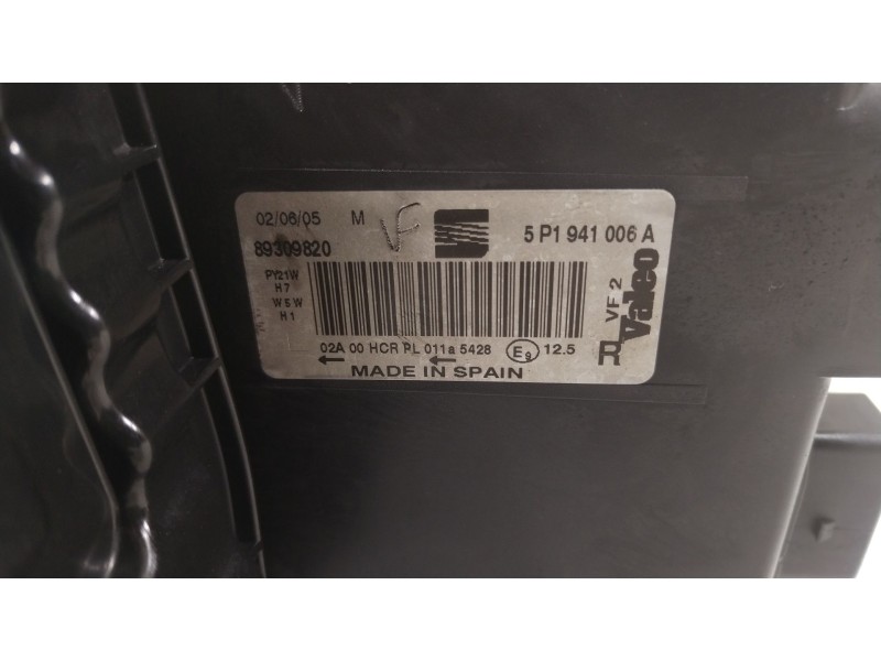 Recambio de faro derecho para seat toledo iii (5p2) 1.9 tdi referencia OEM IAM 5P1941006A 89309820 