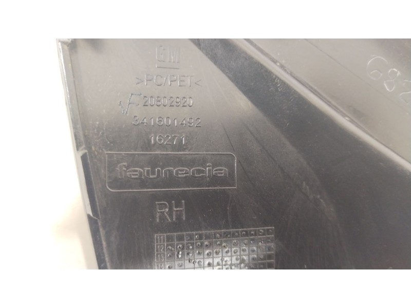 Recambio de rejilla paragolpes derecha para opel zafira tourer c (p12) 1.4 (75) referencia OEM IAM 20802920 341601492 