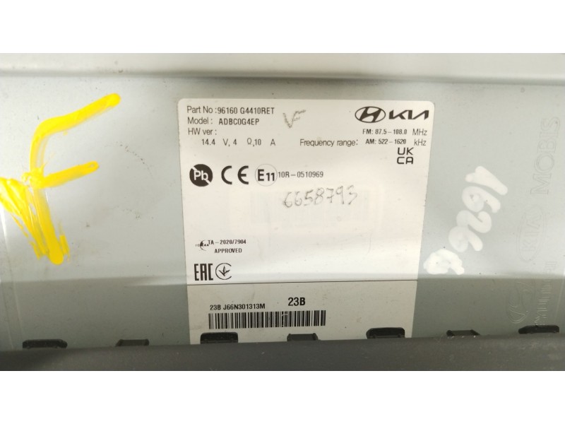 Recambio de sistema audio / radio cd para hyundai i30 (pde, pd, pden) 1.5 referencia OEM IAM 96160G4410  