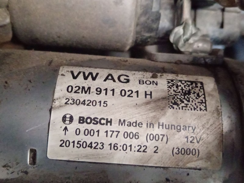 Recambio de motor arranque para seat ibiza iv (6j5, 6p1) 1.0 referencia OEM IAM 02M911021H  0001177006