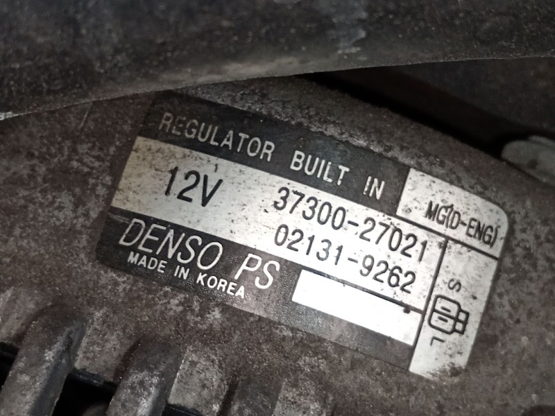 Recambio de alternador para kia carens iii monospace (un) 2.0 crdi 140 referencia OEM IAM 3730027021 021319262 