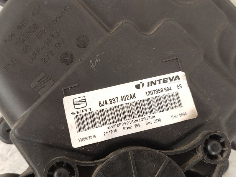 Recambio de elevalunas delantero derecho para seat ibiza iv (6j5, 6p1) 1.2 tsi referencia OEM IAM 6J4837402AK 6R0959802ED 