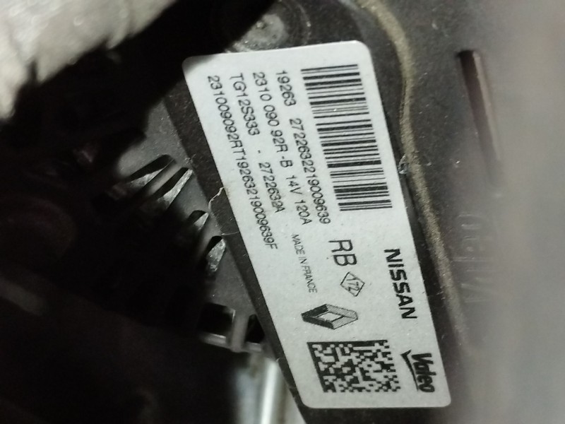 Recambio de alternador para dacia duster ii access referencia OEM IAM 231009092R  