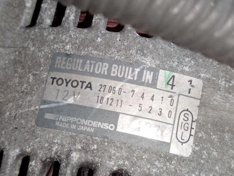 Recambio de alternador para toyota rav 4 i (_a1_) 2.0 referencia OEM IAM 2706074410  1012115230