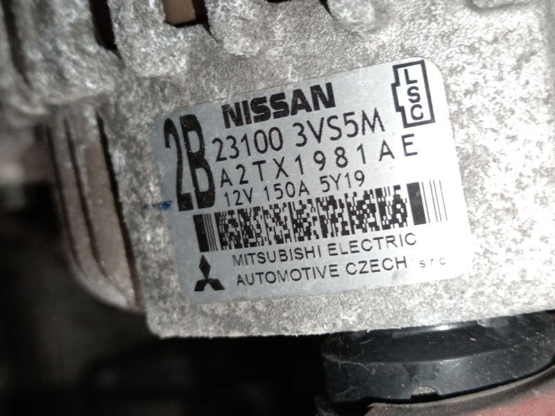 Recambio de alternador para nissan note (e12) 1.2 dig-s referencia OEM IAM 231003VS5M A2TX1981AE 