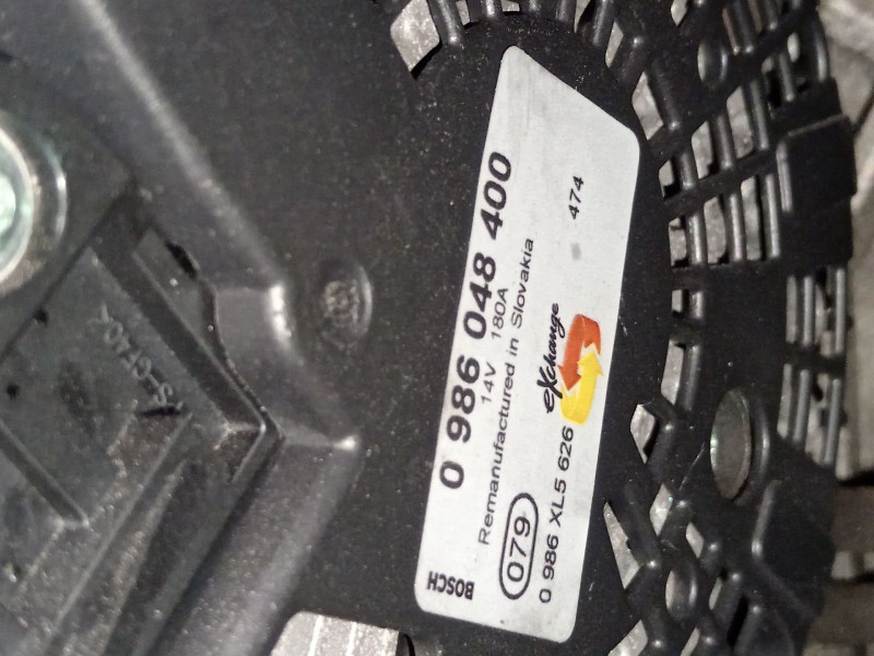 Recambio de alternador para volvo xc60 i suv (156) d3 / d4 referencia OEM IAM 0986048400 36001105 0986XL5626