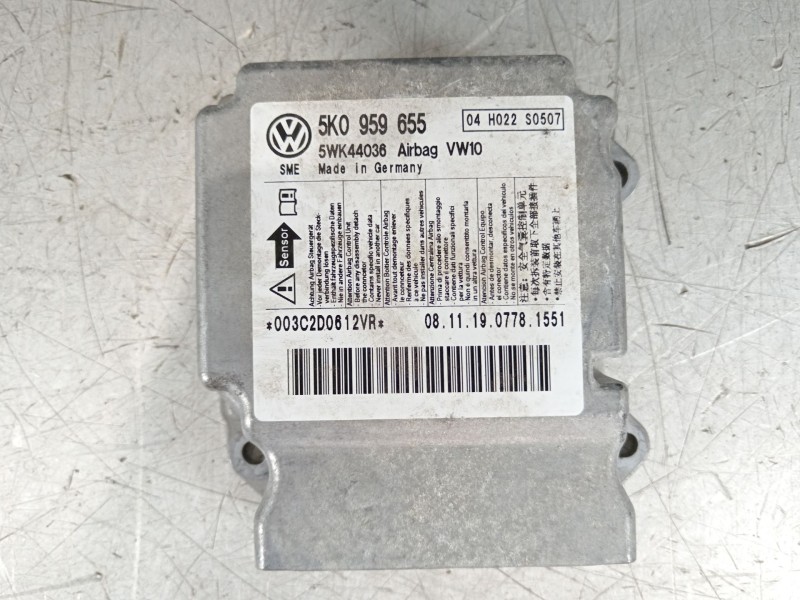 Recambio de kit airbag para volkswagen golf vi (5k1) 1.4 tsi referencia OEM IAM 1K1857003 5K0880201D 5K0959655