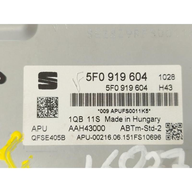 Recambio de sistema audio / radio cd para seat ibiza iv (6j5, 6p1) 1.4 tdi referencia OEM IAM 5F0919604  