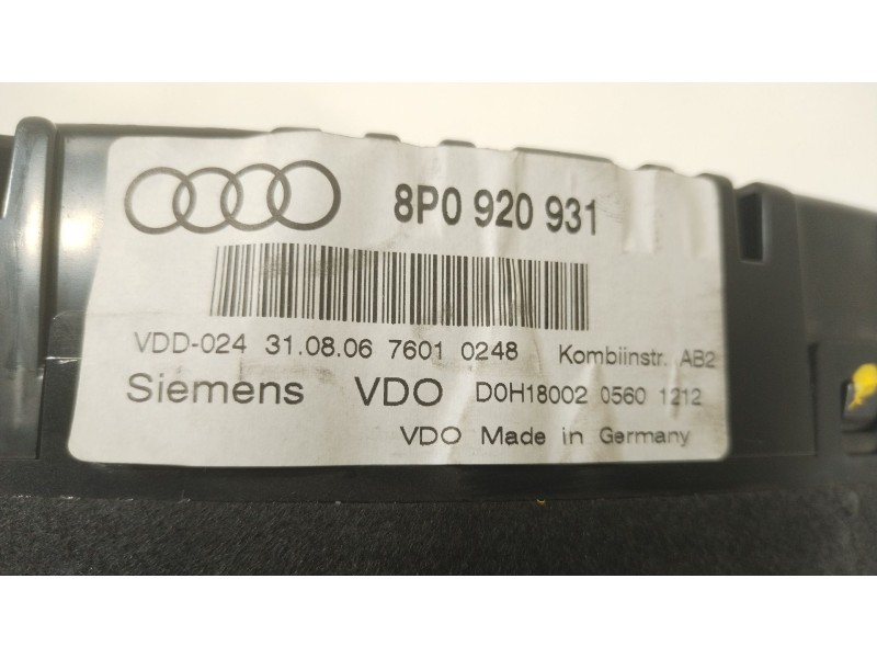 Recambio de cuadro instrumentos para audi a3 (8p1) 2.0 tdi referencia OEM IAM 8P0920931  
