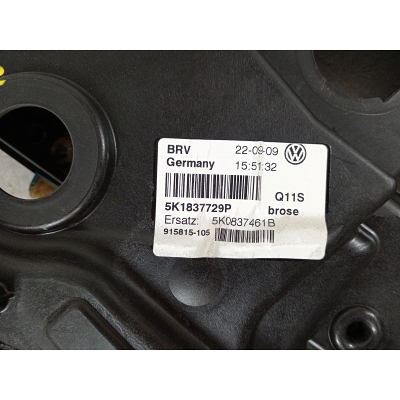 Recambio de elevalunas delantero izquierdo para volkswagen golf vi (5k1) 1.6 tdi referencia OEM IAM 5K1837729P 5K0959701D 5K0959