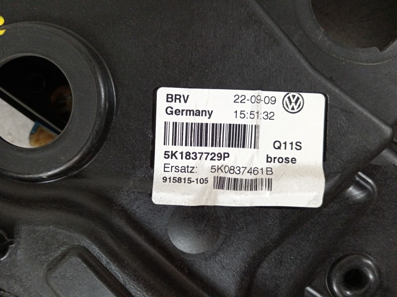 Recambio de elevalunas delantero izquierdo para volkswagen golf vi (5k1) 1.6 tdi referencia OEM IAM 5K1837729P 5K0959701D 5K0959