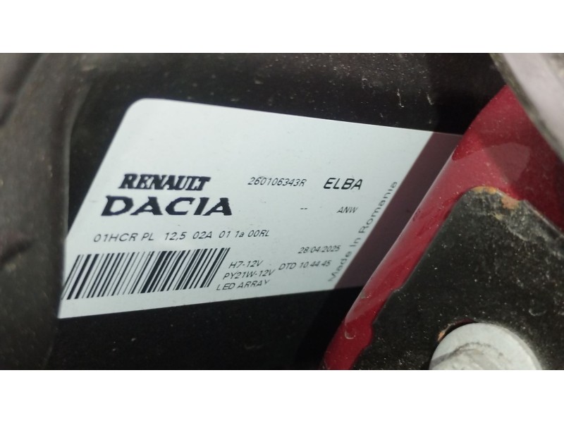 Recambio de faro derecho para dacia sandero iii 1.0 sce 65 referencia OEM IAM 260106343R  