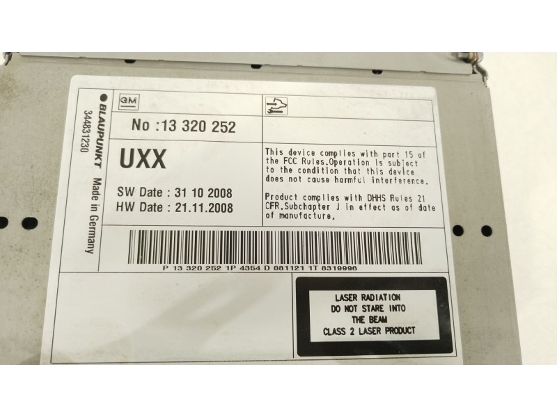 Recambio de sistema navegacion gps para opel insignia a (g09) 2.0 cdti (68) referencia OEM IAM 7612004354 13320252 