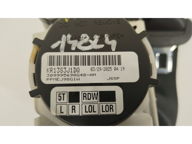 Recambio de cinturon seguridad trasero izquierdo para audi a1 sportback (gba) 30 tfsi referencia OEM IAM 82A857805D  