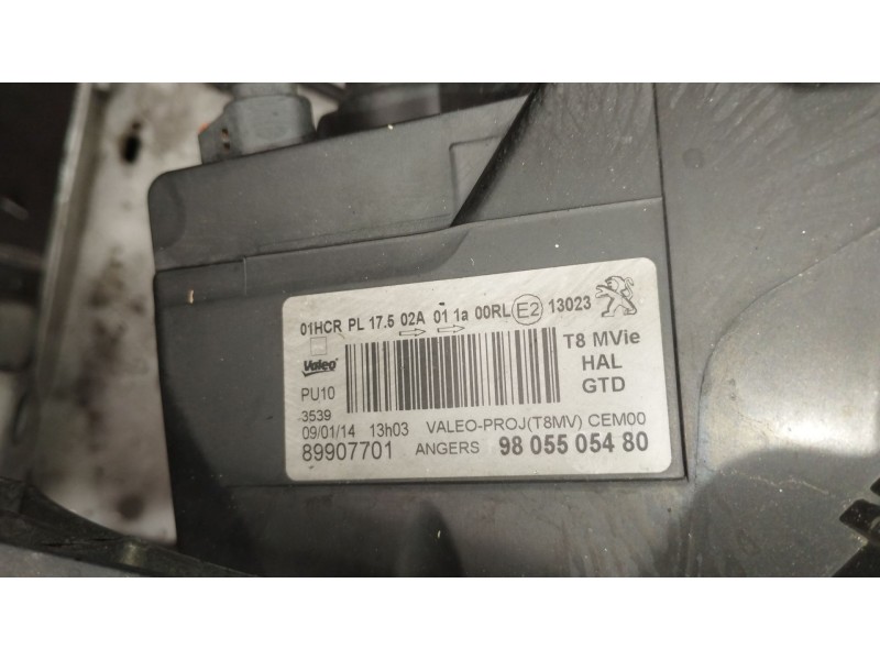 Recambio de faro izquierdo para peugeot 3008 i monospace (0u_) 1.6 vti referencia OEM IAM 9805505480 89907701 