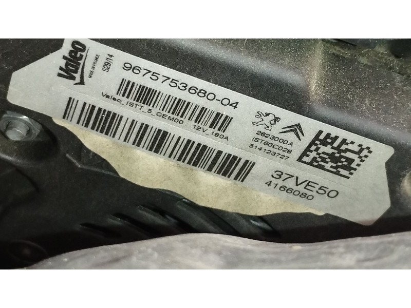 Recambio de alternador para peugeot 208 i (ca_, cc_) 1.6 hdi referencia OEM IAM 9675753680 37VE50 