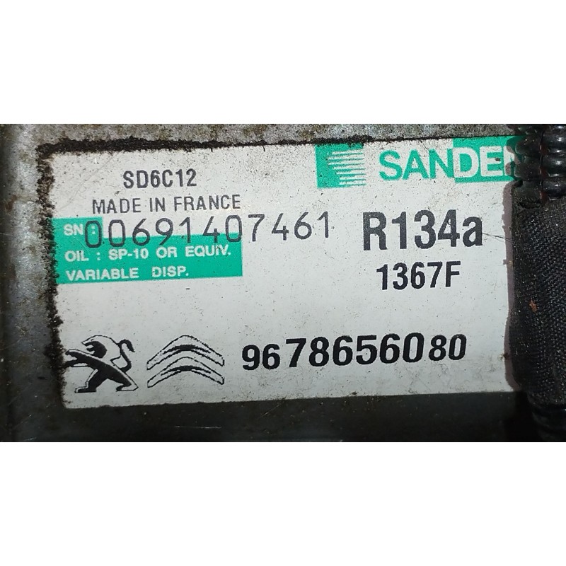 Recambio de compresor aire acondicionado para peugeot 208 i (ca_, cc_) 1.6 hdi referencia OEM IAM 9678656080  