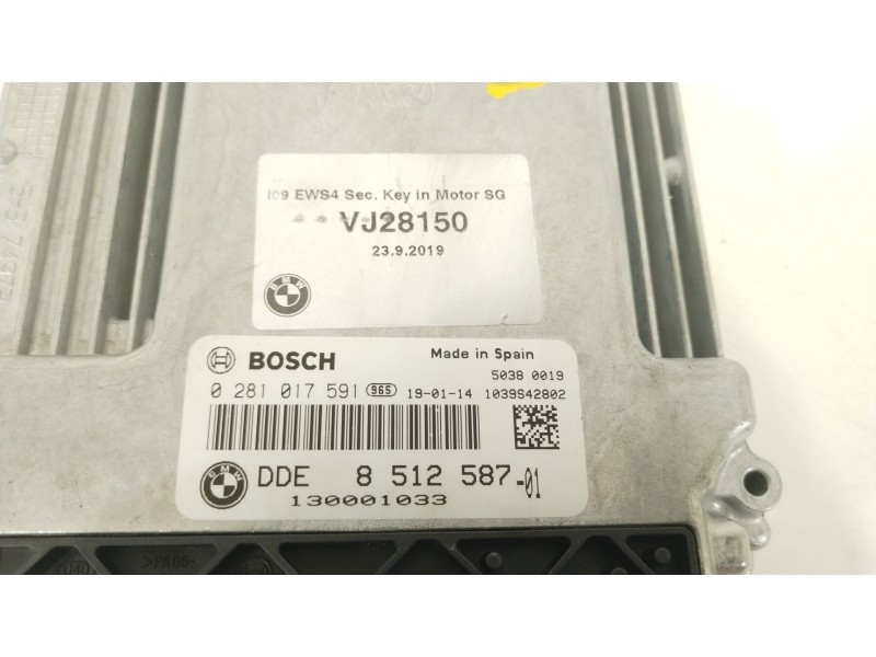 Recambio de centralita motor uce para bmw 1 coupé (e82) 120 d referencia OEM IAM 8512587 0281017591 