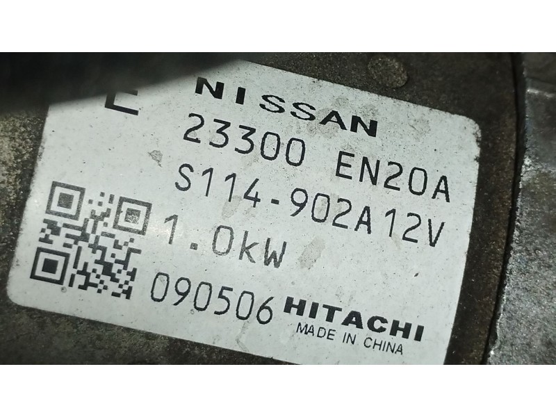 Recambio de motor arranque para nissan qashqai i (j10, nj10) 2.0 referencia OEM IAM 23300EN20A S114902A 