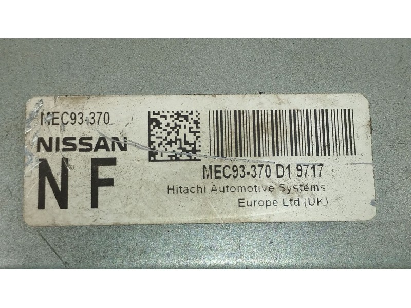 Recambio de centralita motor uce para nissan qashqai i (j10, nj10) 2.0 referencia OEM IAM MEC93370  