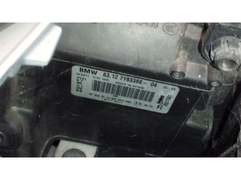 Recambio de faro derecho para bmw 1 coupé (e82) 120 d referencia OEM IAM 63127193388  