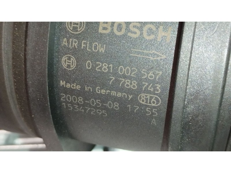 Recambio de caudalimetro para bmw 1 coupé (e82) 120 d referencia OEM IAM 7788743 0281002567 15347295