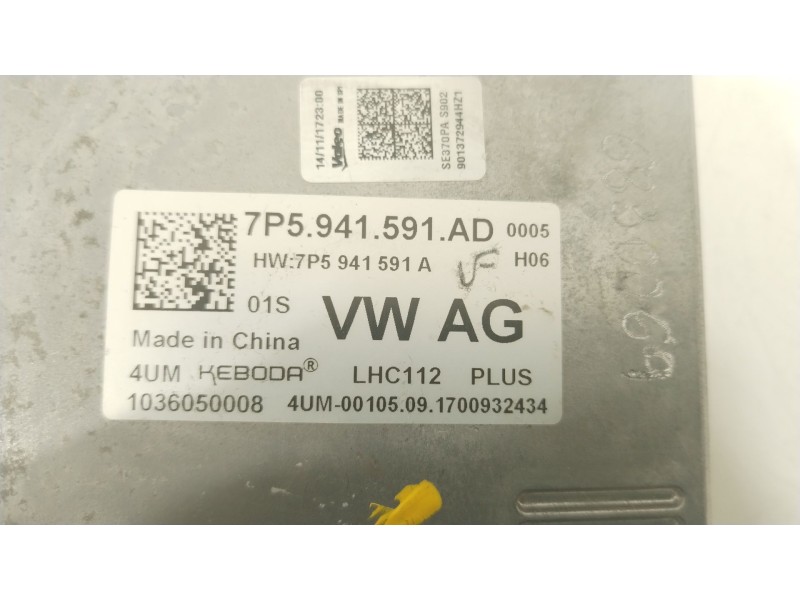 Recambio de centralita faros xenon para seat leon st (5f8) 1.4 tsi referencia OEM IAM 7P5941591AD 7P5941591A 1036050008