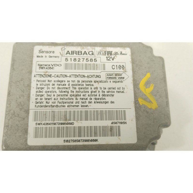 Recambio de centralita airbag para fiat bravo ii (198_) 1.4 t-jet (198axg1b) referencia OEM IAM 51827585 5WK43641 
