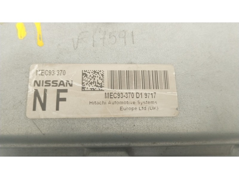 Recambio de centralita motor uce para nissan qashqai i (j10, nj10) 2.0 referencia OEM IAM MEC93370 MEC93370d19717 