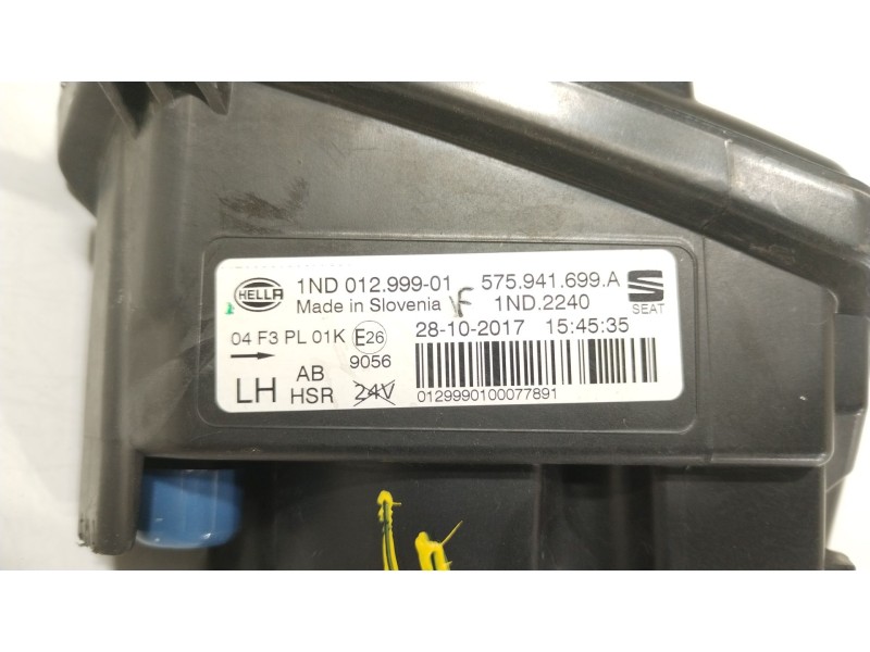 Recambio de faro antiniebla izquierdo para seat leon st (5f8) 1.4 tsi referencia OEM IAM 575941699A 1ND01299901 